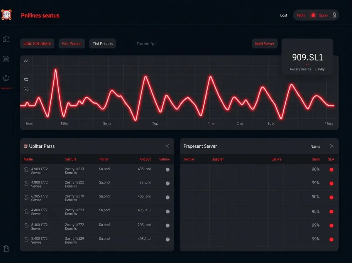 Health monitoring dashboard showing live system telemetry