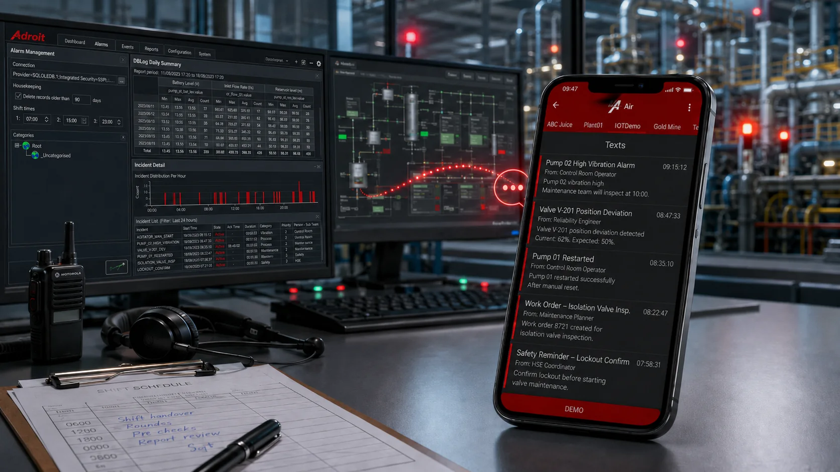 Adroit Air features and capabilities across phone, tablet and desktop devices
