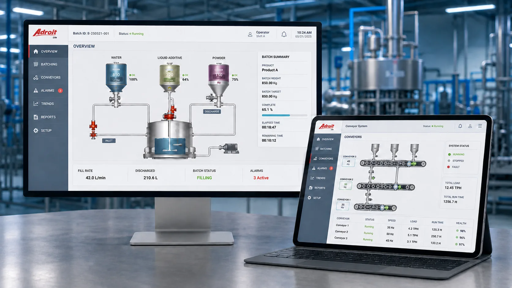Adroit Lite features across connectivity, graphics and control