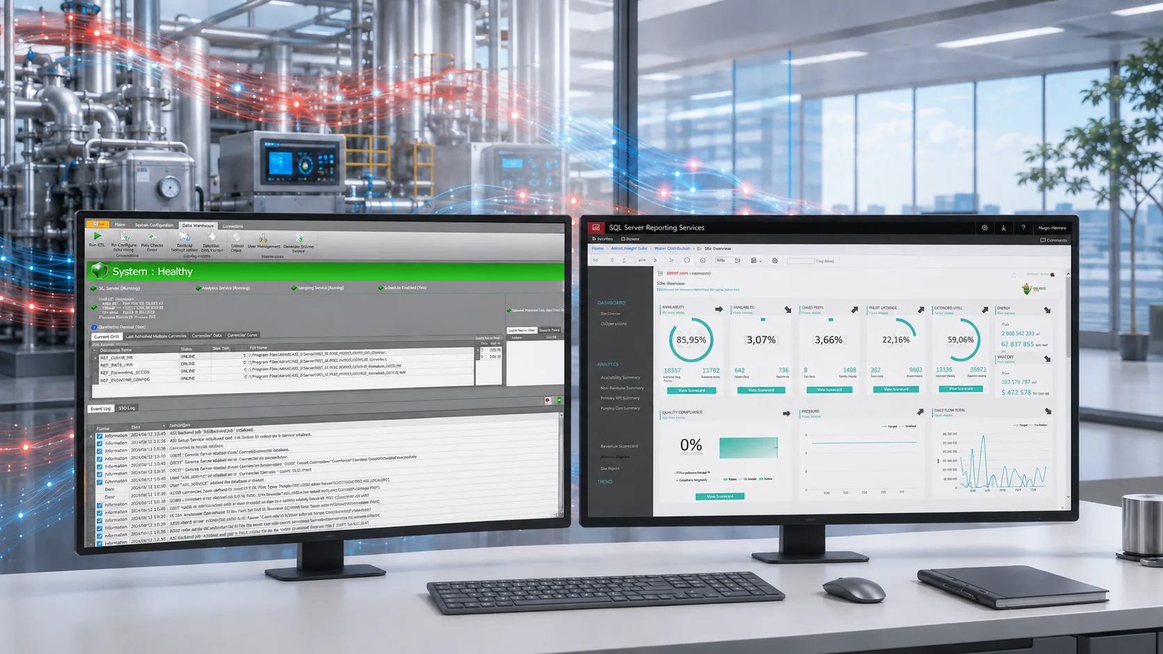 Adroit SCADA Intelligence reporting, analysis and dashboard capabilities