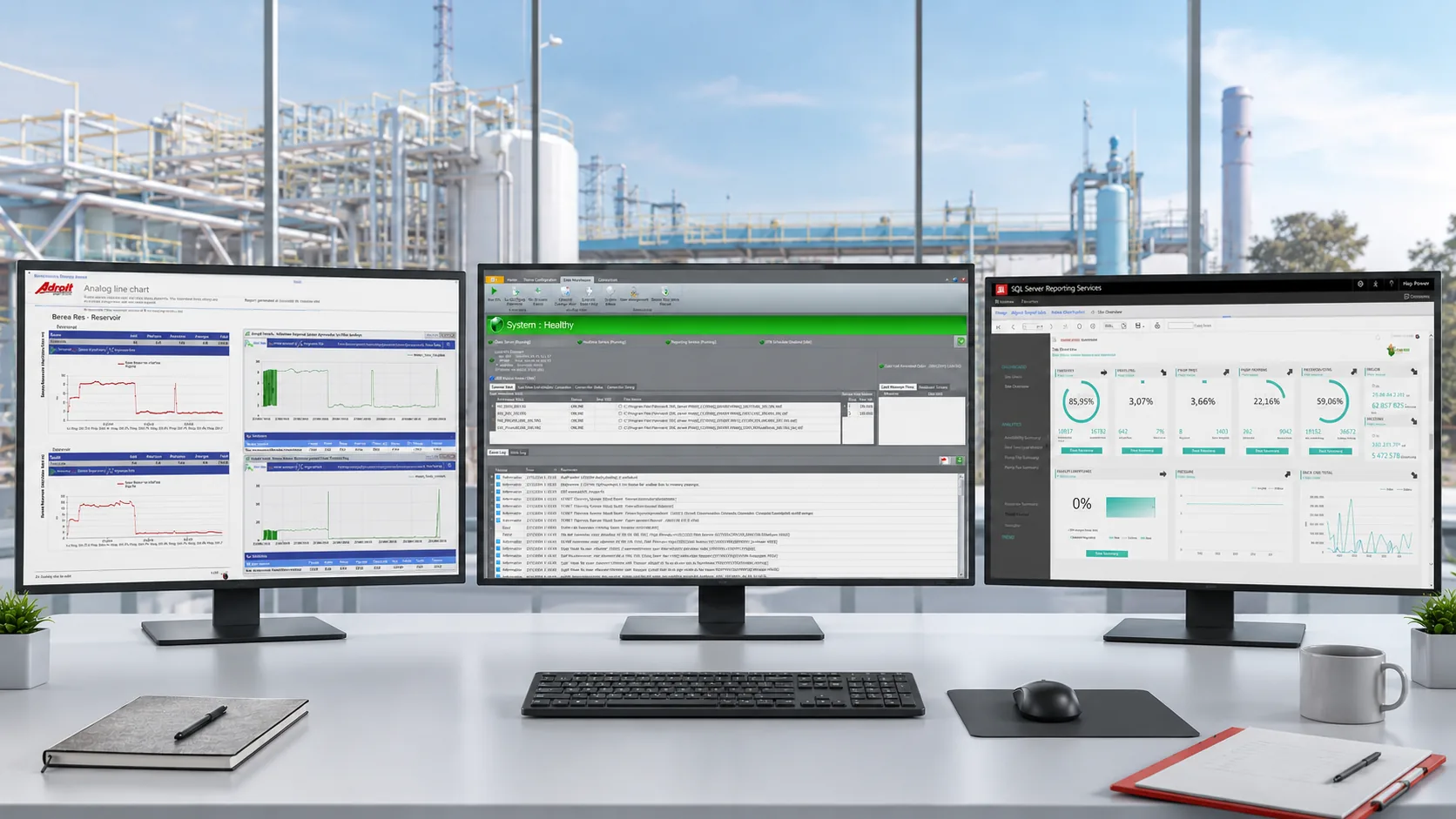 Adroit SCADA Intelligence dashboards and analysis views