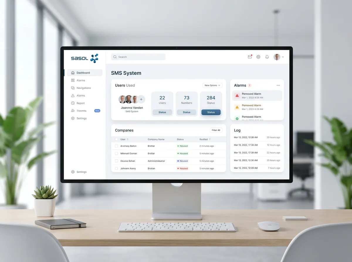 Sasol environmental monitoring - emissions overview screen