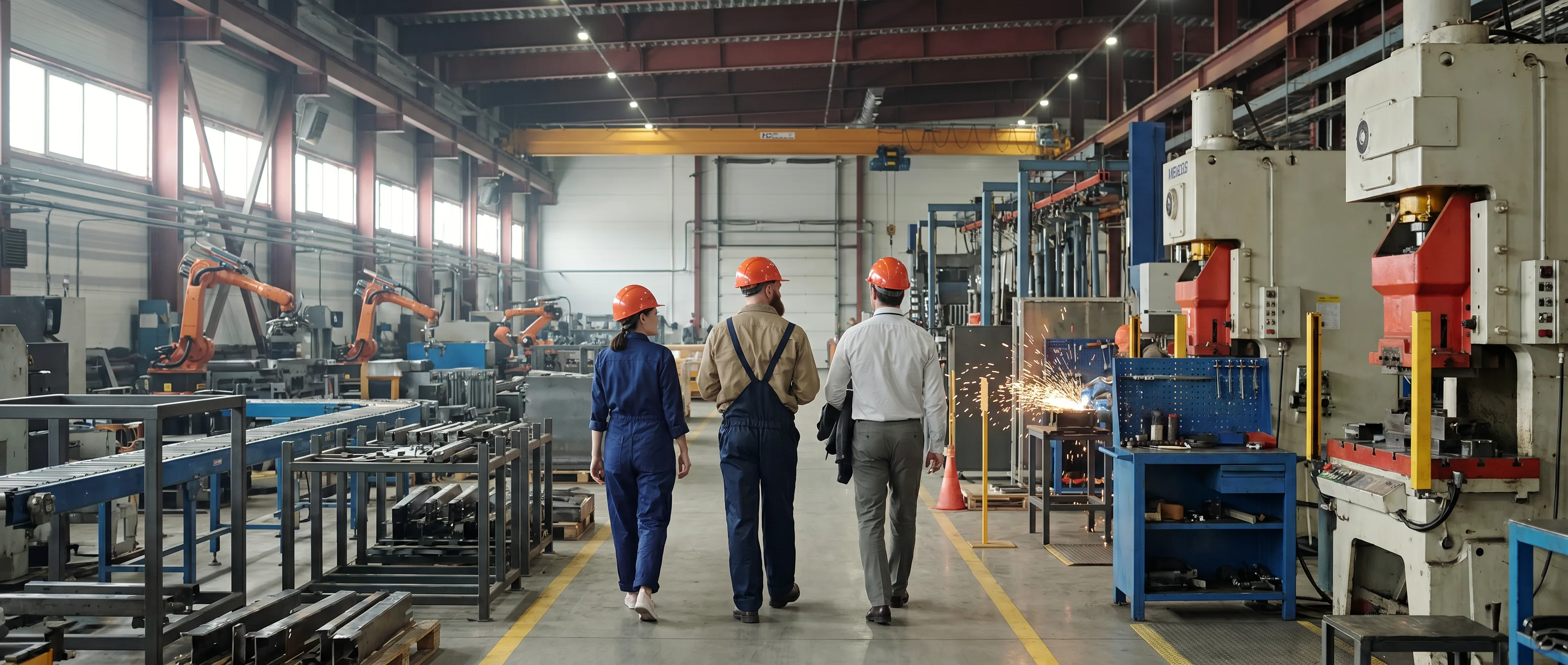 Manufacturing production line monitored by Adroit SCADA
