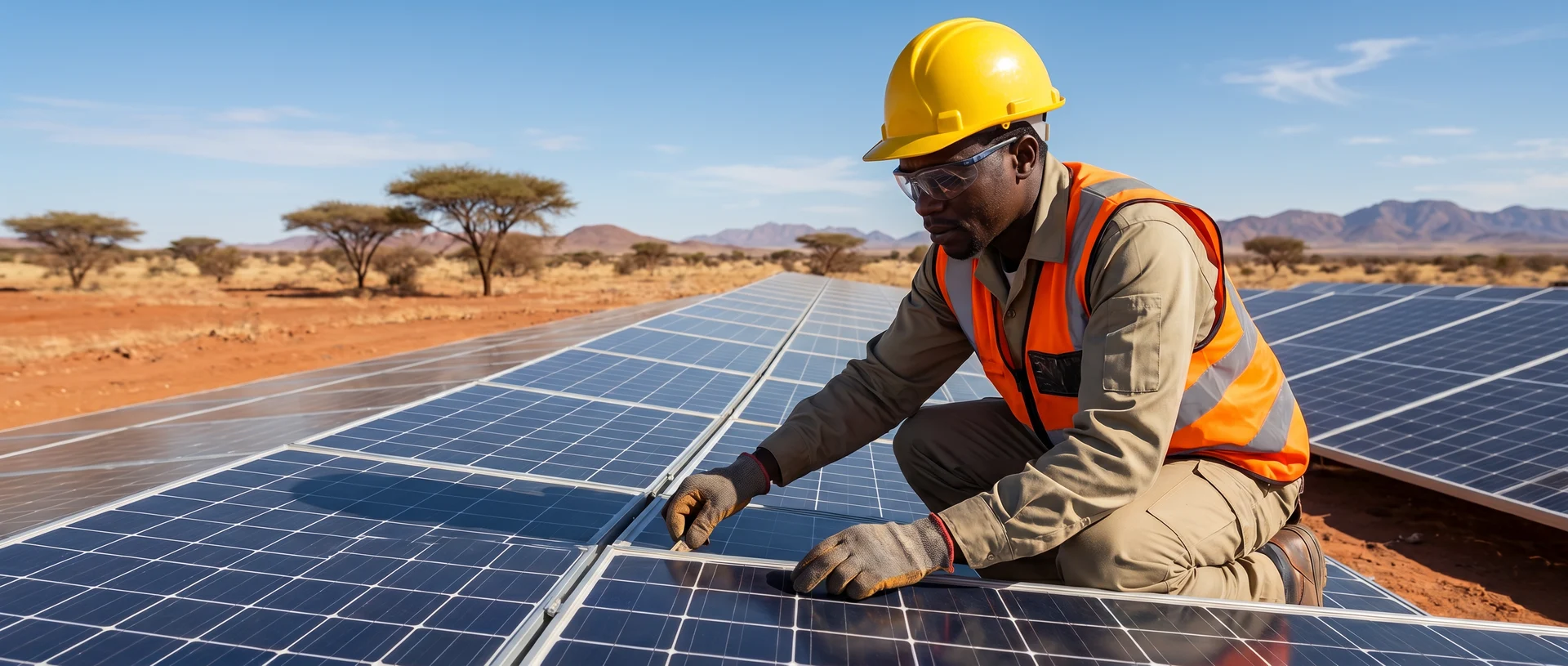 Energy and renewables - power plant and wind turbines under management