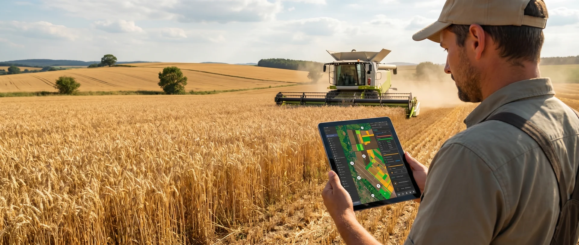 Agricultural operation with SCADA-monitored irrigation and equipment