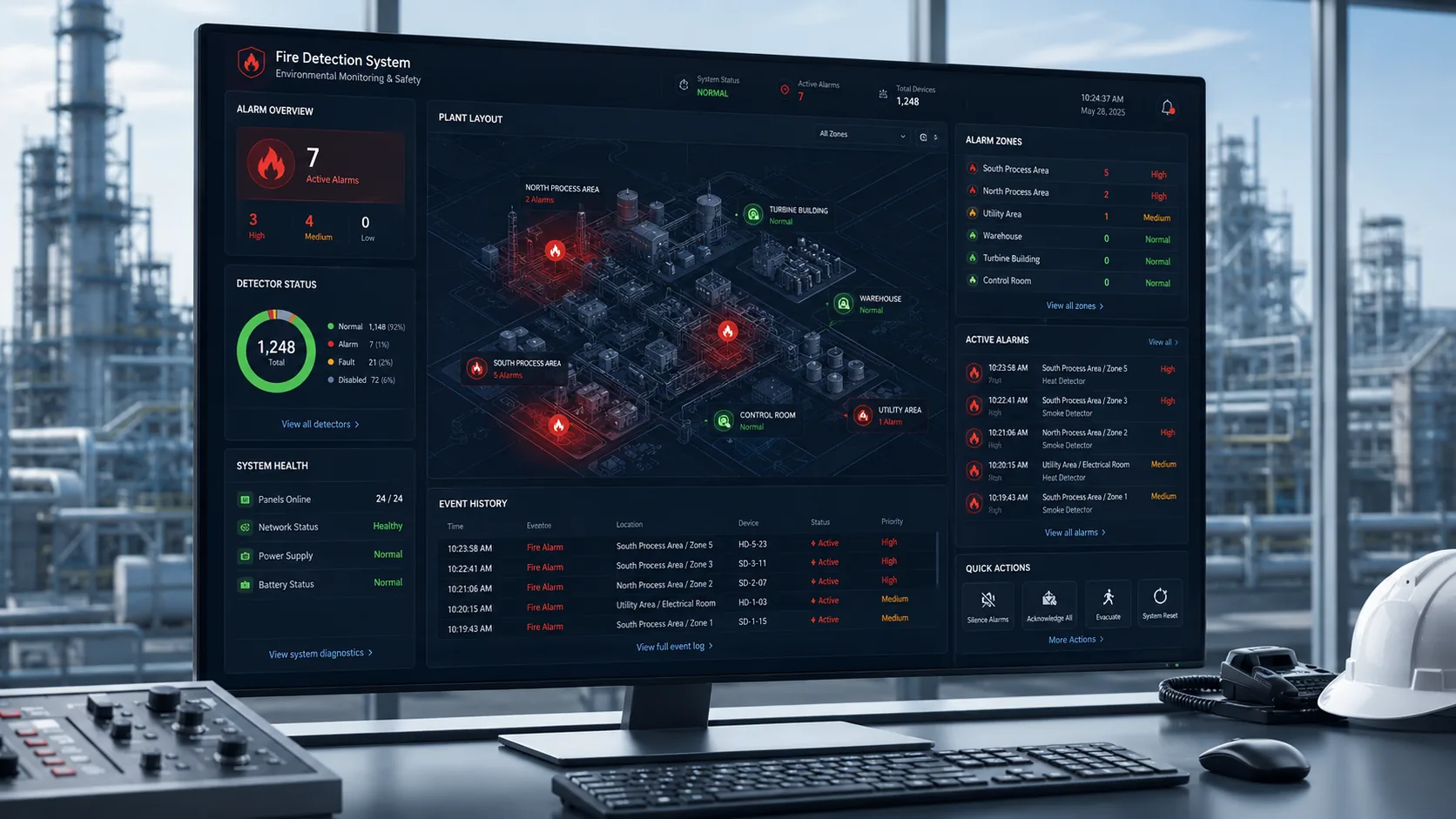 Adroit Environmental Management System real-time monitoring interface