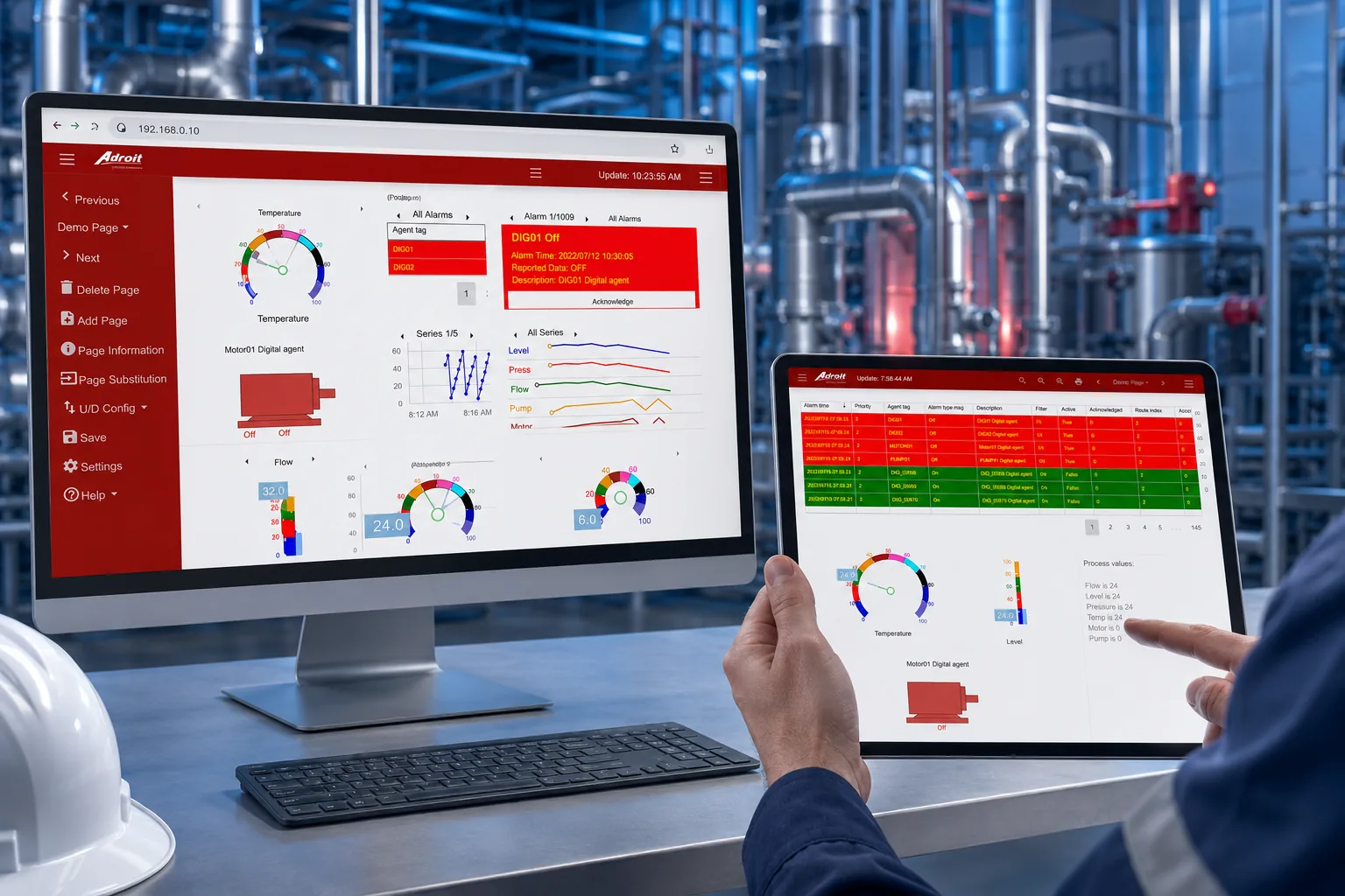 Performance Anywhere responsive dashboard across desktop, tablet and smartphone